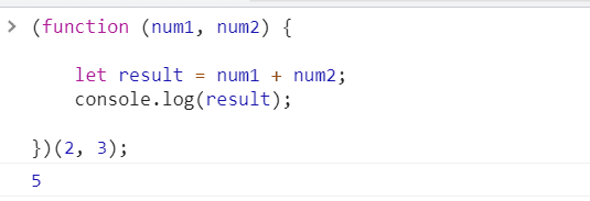 Parameterized iife