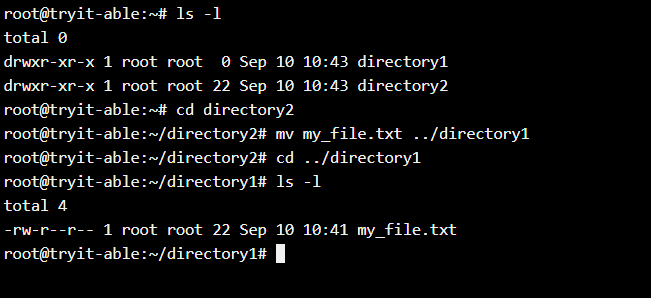 move file from within directory